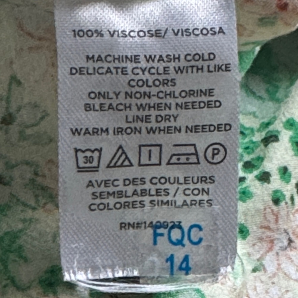 Loft Floral Patchwork Button-Up Blouse Green Purp… - image 5